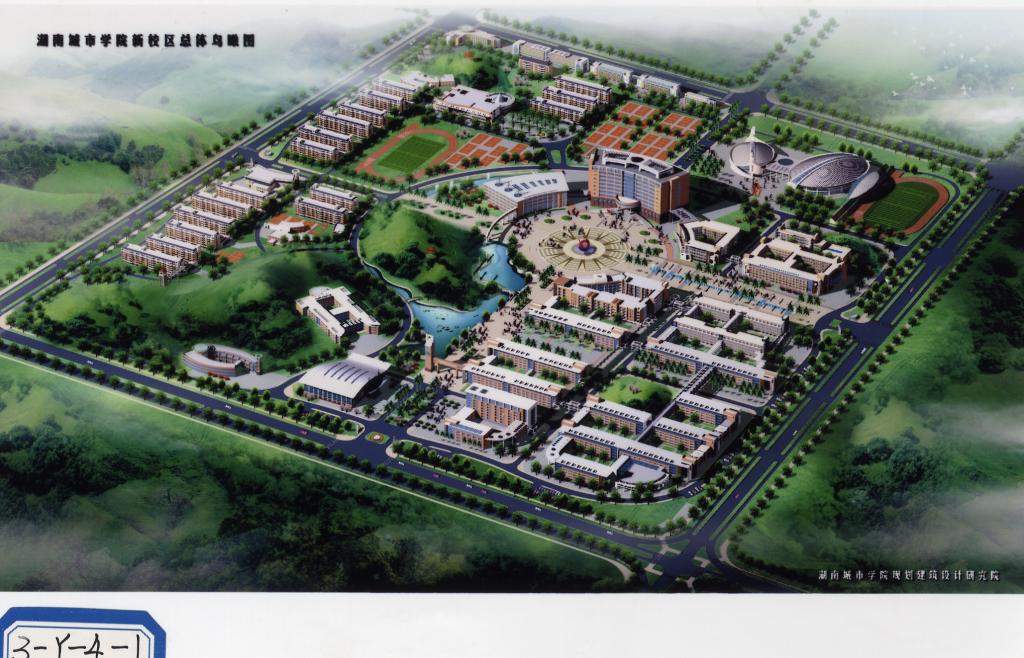 湖南城市学院校园地图图片